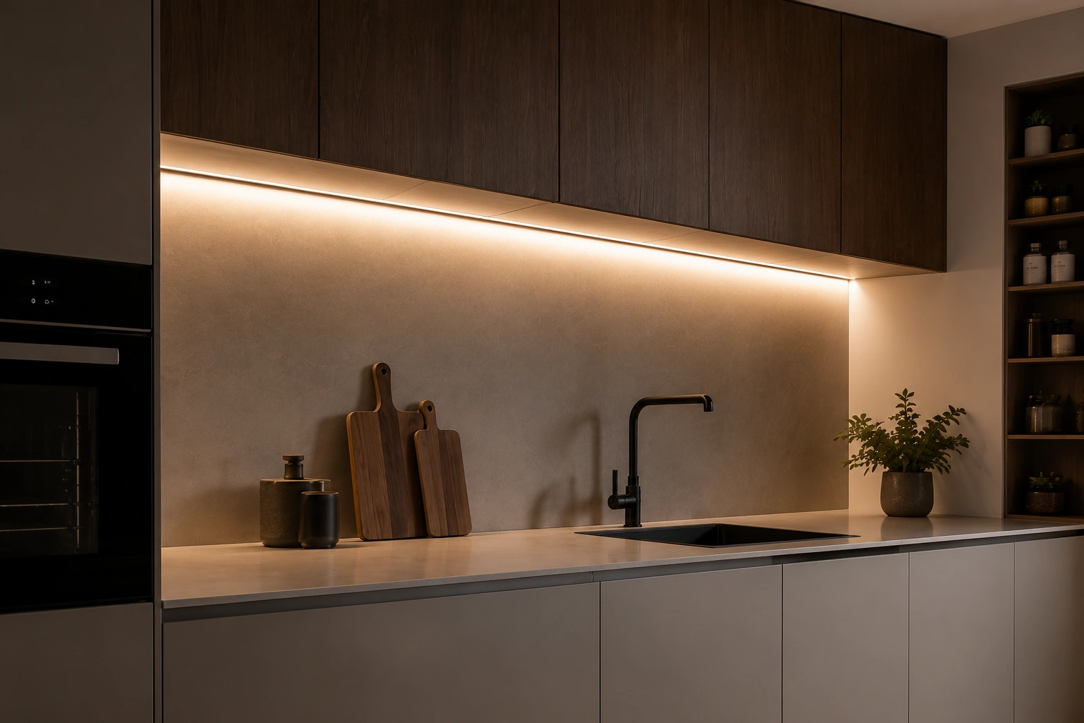 LED под горни шкафове